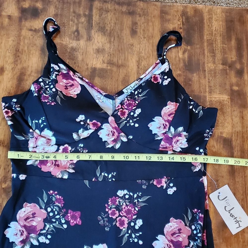 NWT - J for Justify | Bodycon Black Floral Dress Size XL - Picture 5 of 8